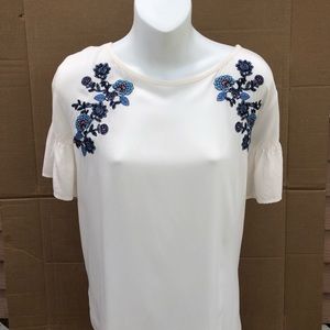 Gorgeous Loft Blouse Women’s Cream Color Size L